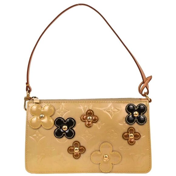 Louis Vuitton Beige Vernis Flower Lexington Handbag M92246 VI0012 154241 - Picture 1 of 11